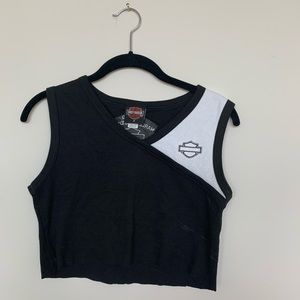 Vintage cropped Harley Davidson tank